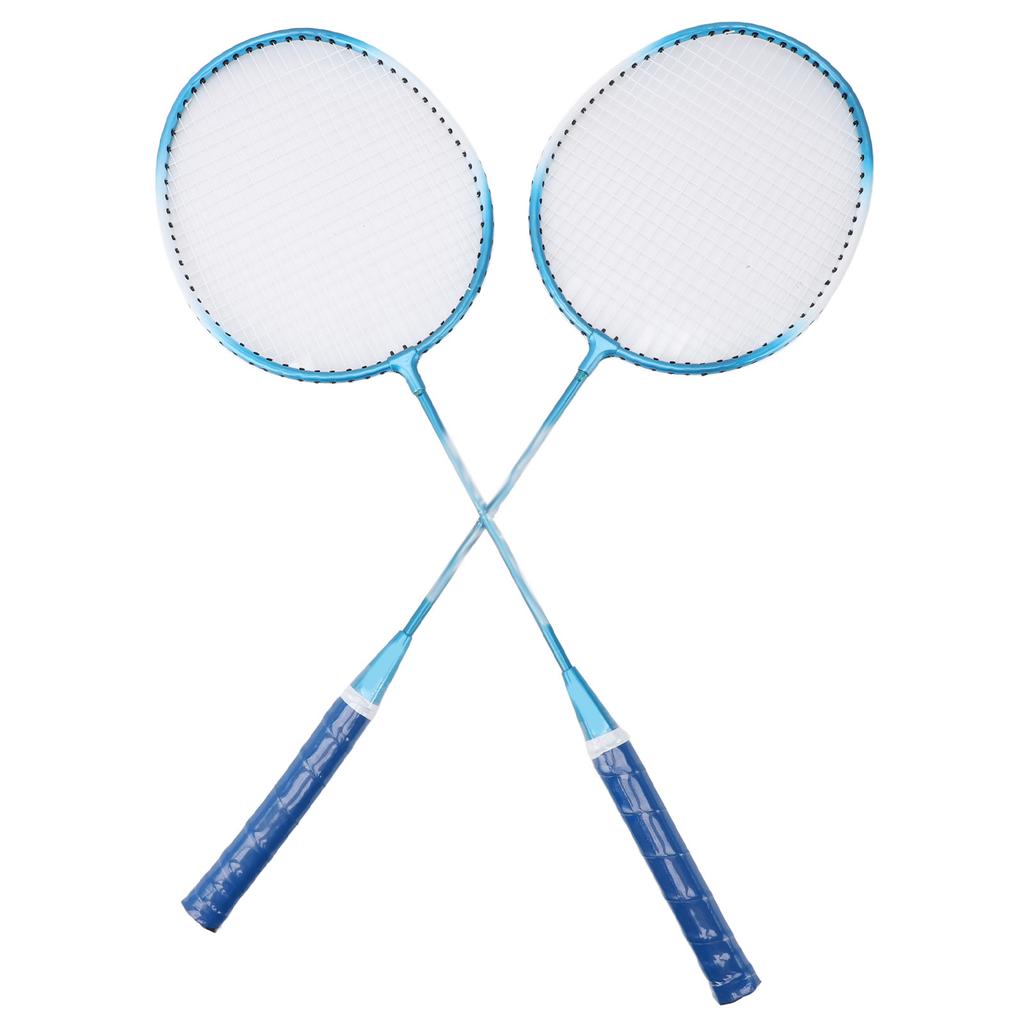 Badminton Racket Set Iron Alloy Resistance Reduction Lightweight Sports Badminton Racket with Storage Bag for Beginners Children Adults