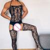 Men'S Sexy Underwear One-Piece Fishnet Full Body Stockings Gay Erotic Mesh Perspective Tight Lingerie Sissy Clothes Nightdress