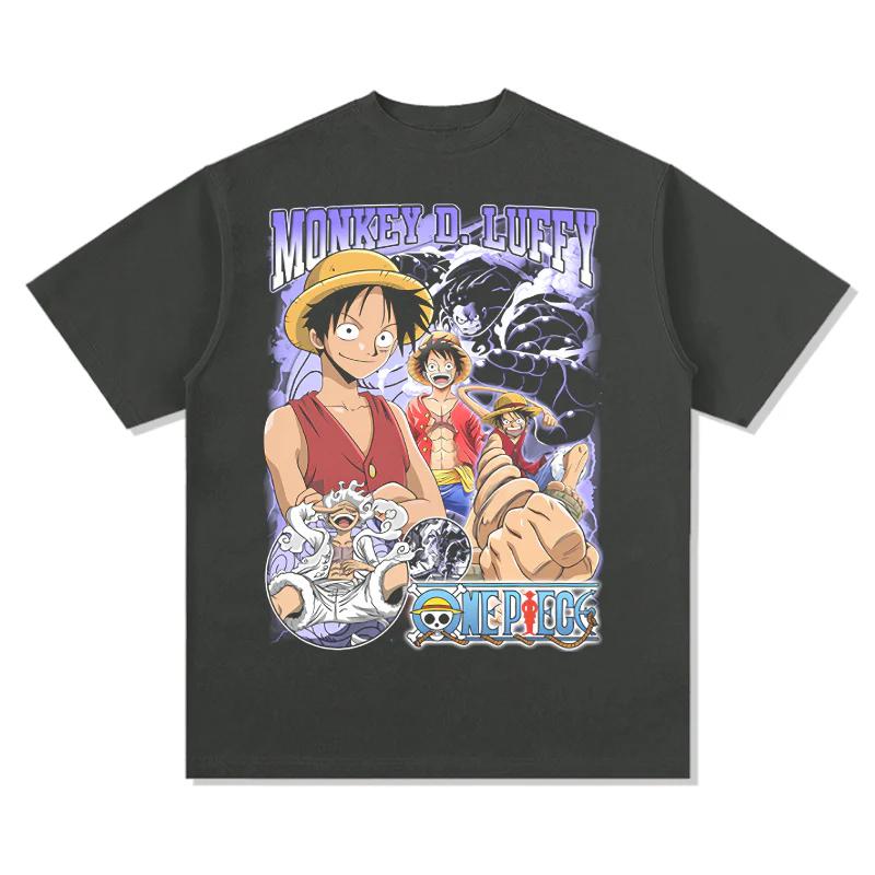 

One Piece Monkey D Luffy TShirt Men Women Punk 100 Cotton Graphic Print Comfortable Streetwear Short Sleeve Tee S
