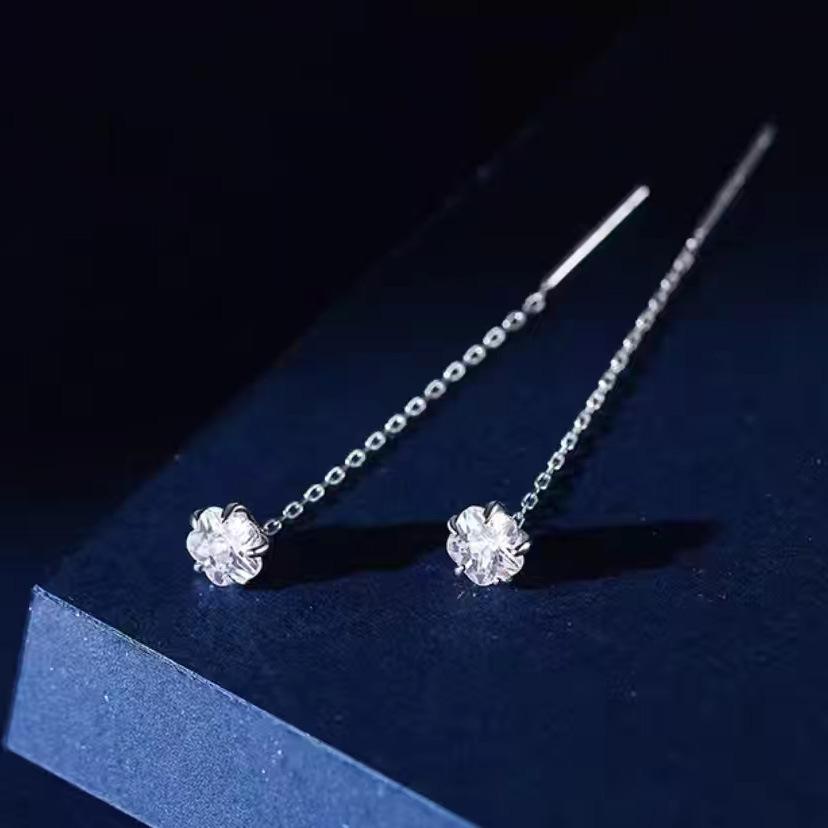 Europäische und Amerikanische Schwarze Tropfen Quaste Lange Ohrringe Neue Mode Party Luxus Accessoires Für Damen Temperament Schmuck