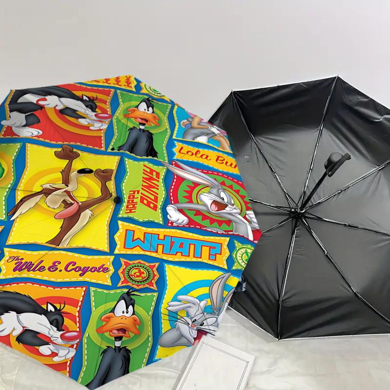 1PC Warner cartoon characters Umbrella-8-Rib Reinforced, Automatic Open, Lightweight & Durable-A50