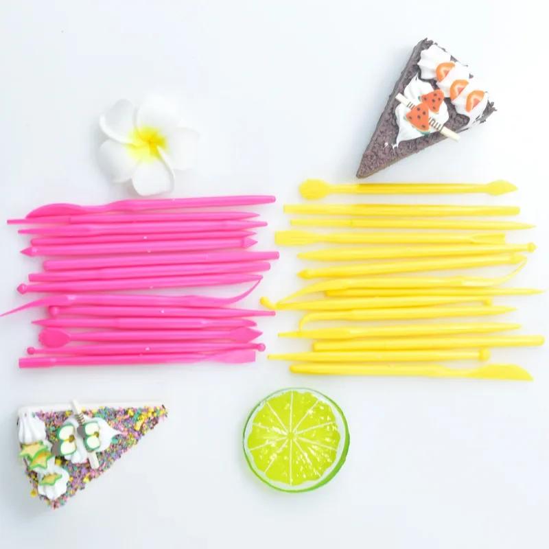 14 delar/set Plastlera Skulpteringsset Vaxsnideri Keramikverktyg Snideri Skulptur Formare Polymer Modellera Verktyg