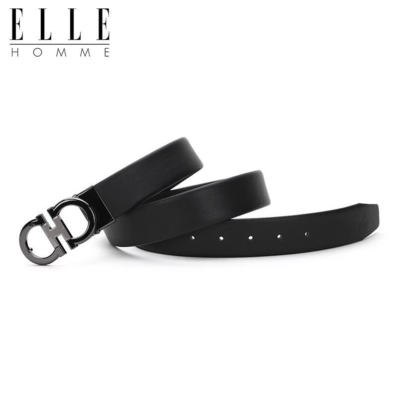 ELLE HOMME Men's Automatic Buckle Leather Belt