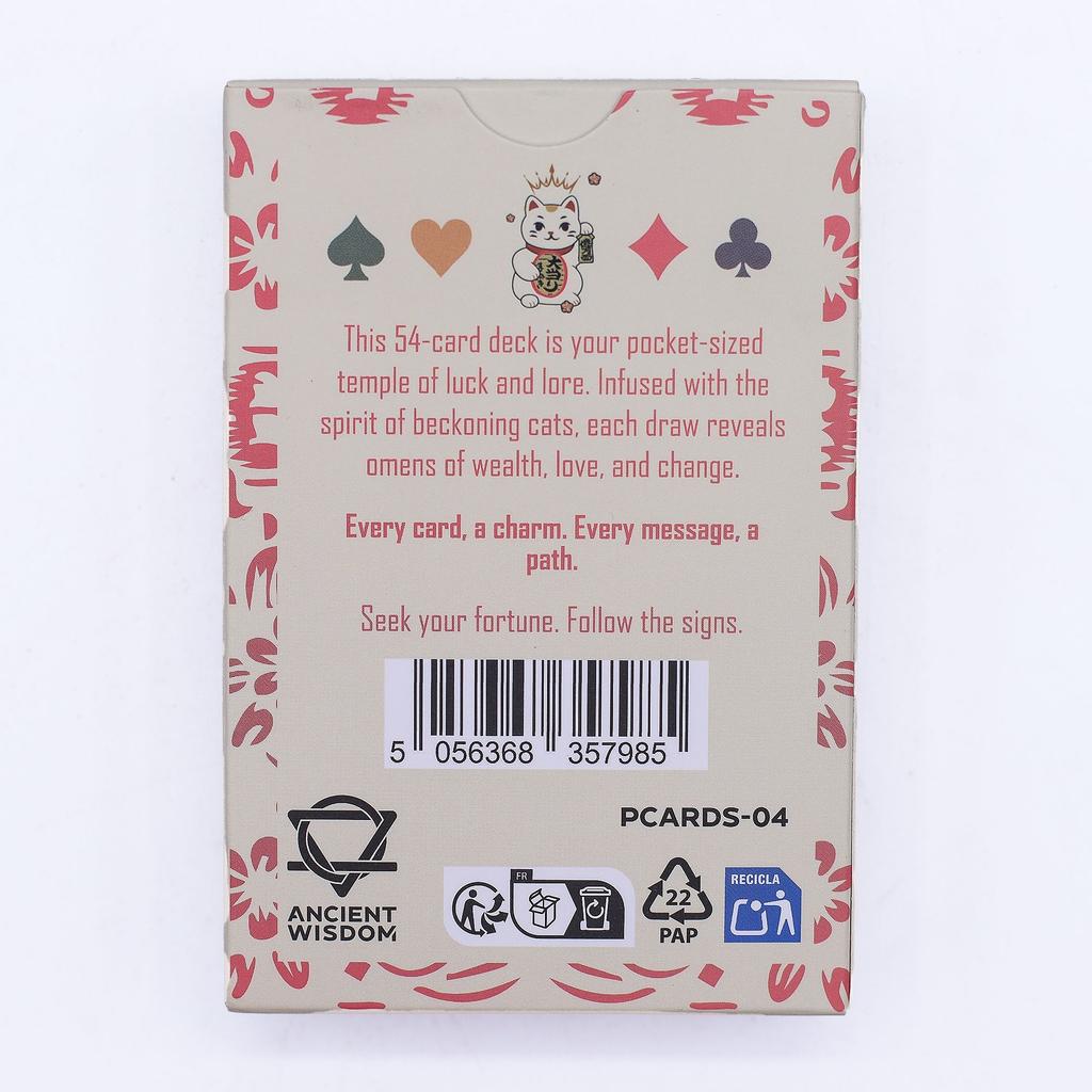 6x Fortune Cats Playing & Oracle Cards- Maneki Neko Deck