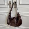 Weiches PU-Leder Damen Hobo Schultertasche Große Kapazität Damen Retro Lässige Umhängetaschen Einfarbige Damen Tragetaschen