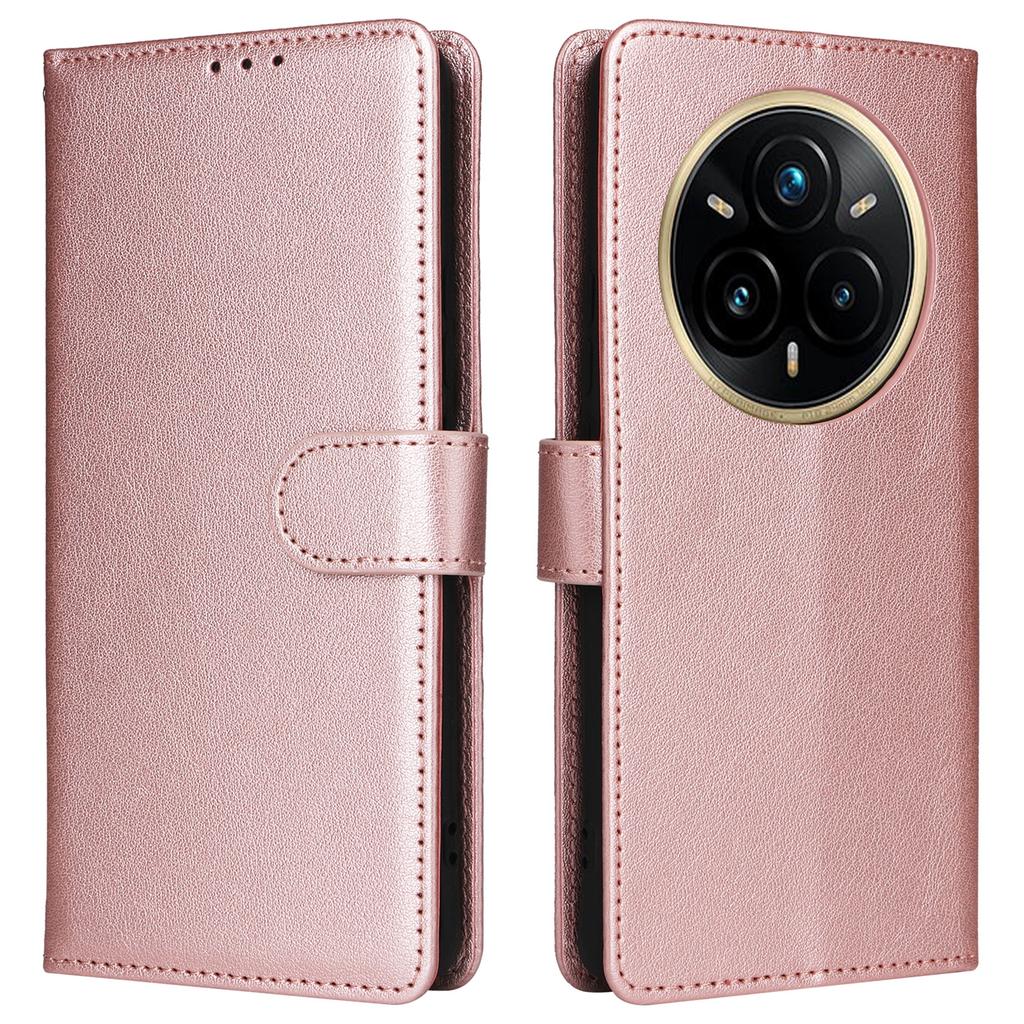 For Realme 14 Pro+ 5G Case Wallet Stand View PU Leather Phone Cover with Wrist Strap
