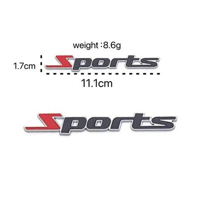 Emblemas de Carro Esportivos de Metal 3D: Adequado para versões desportivas, emblemas traseiros e autocolantes de carro.