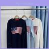 Pull en coton à motif drapeau pour un look décontracté en automne