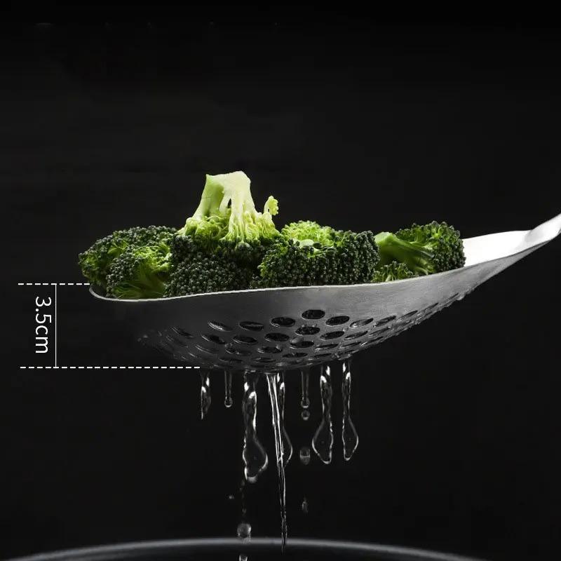 Stainless Steel Skimmer Food Filter Leaking Sieve Durable Colander, Skimmer, Spoon Used for Frying and Cooking Kitchen Utensils