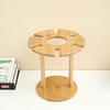 Bamboo Wine Glass Rack - Hanging Shelf Organizer For Home Bar Restaurant