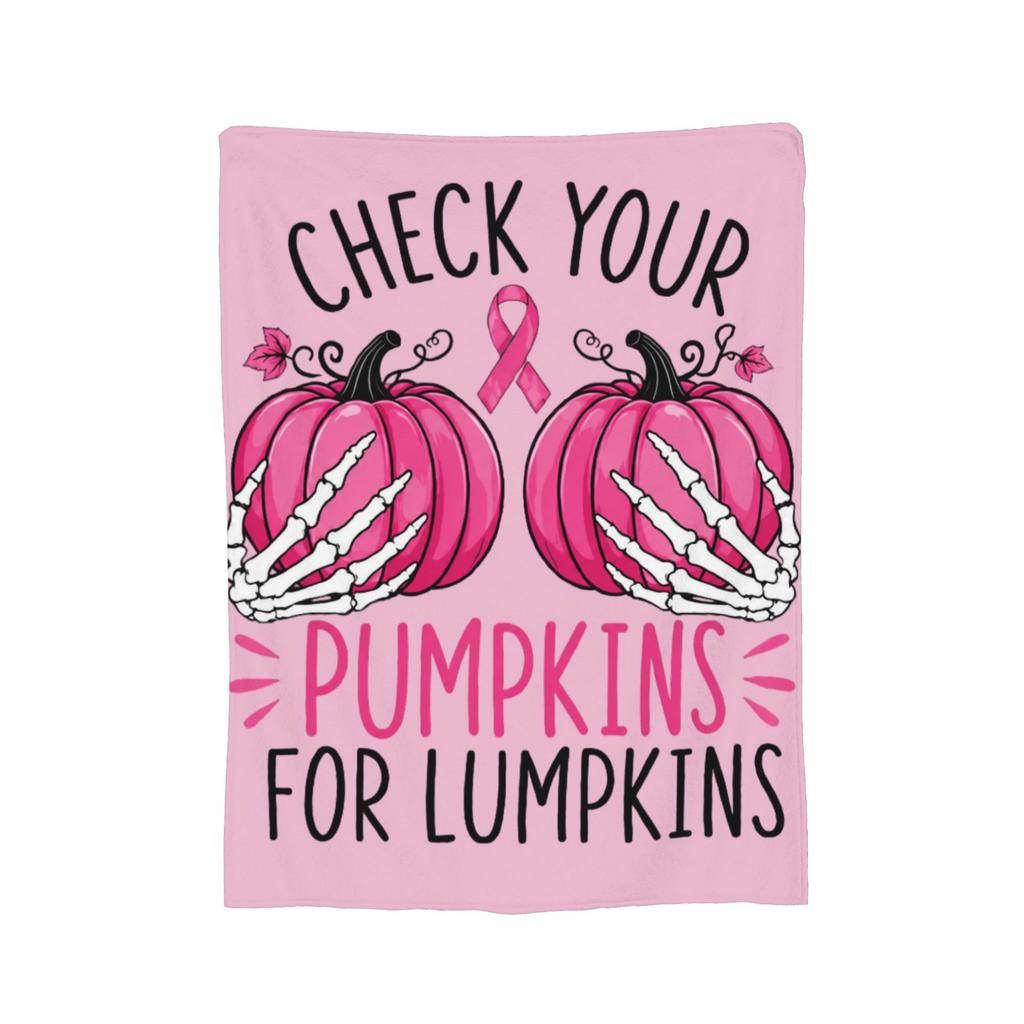 Breast Cancer Awareness Hope Halloween In October We Wear Pink Flannel Blankets Throw Blankets for Home Plush Thin Quilt