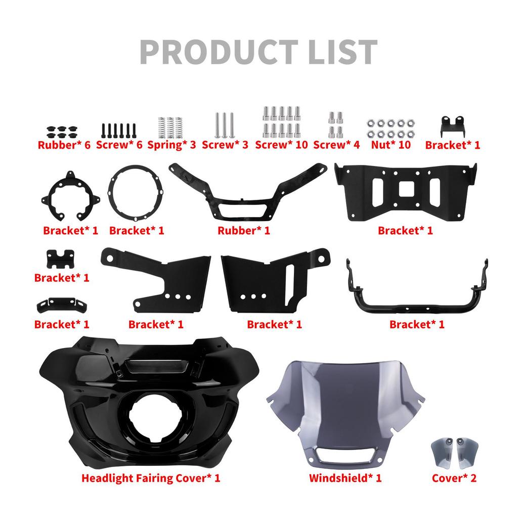 Multi-color Headlight Fairing for Harley Softail & Road King S After 2018 - ST Style