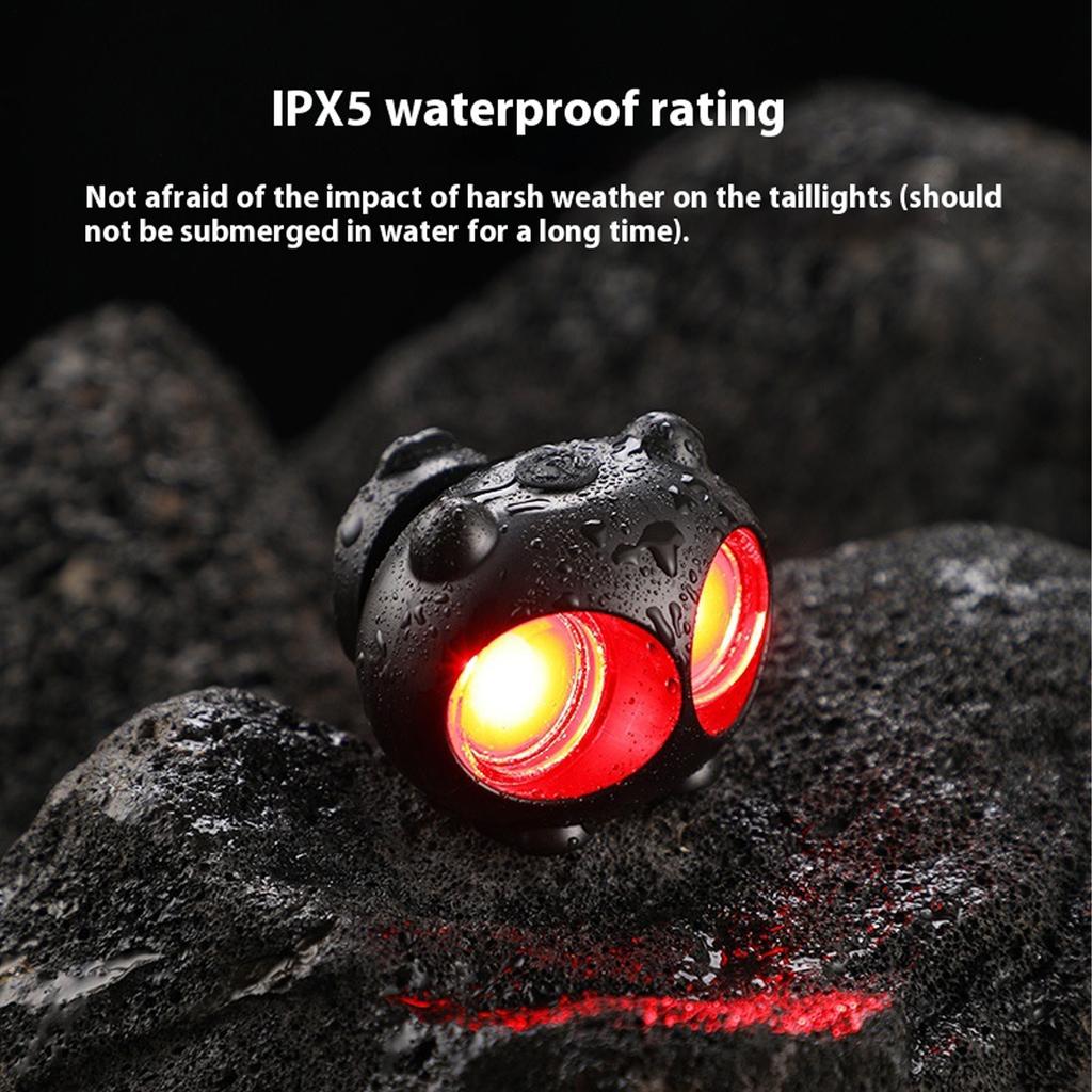 Waterproofs Bicycles Back Light Intelligent Bikes Tail Light Cycling Safety Brake Taillight Brake Sensing Bike Rear Light