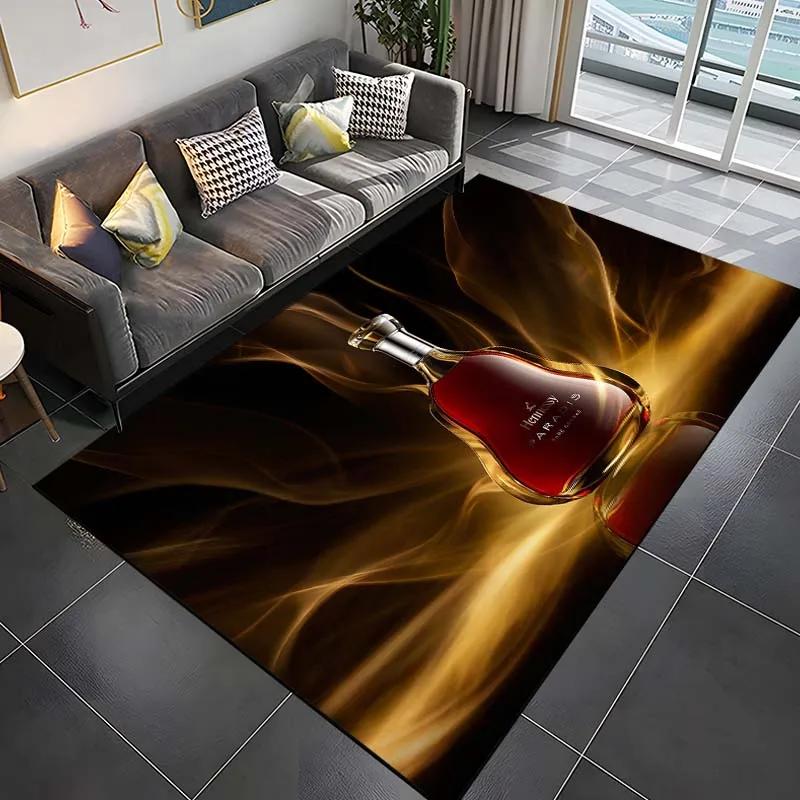 Hennessy Brandy Pattern Rug Carpet for Living Room Bathroom Mat Creative Doormat Carpet for Bedroom Home Decor