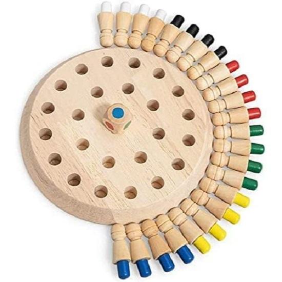 Wooden Memory Match Stick Chess Game, BLOWEST Colorful Memory Chess, Funny Block Board Game, Early Educational Toy, Brain Training Games