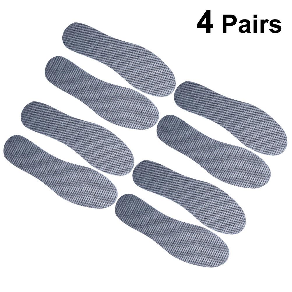 4Pairs Breathable Sports Insoles Shock-Absorbing Arch Support Shoe Cushions Sweat Absorb Feet Pads for Women Size 35 6.5us 4Uk