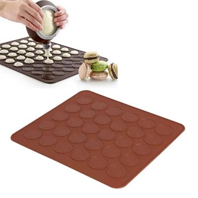 Ny Non-Stick Silikon Hål Macaron Macaroon Bakverk Ugn Bakform Ark Mat DIY Form Användbara Verktyg Kaka Bakform Kaka