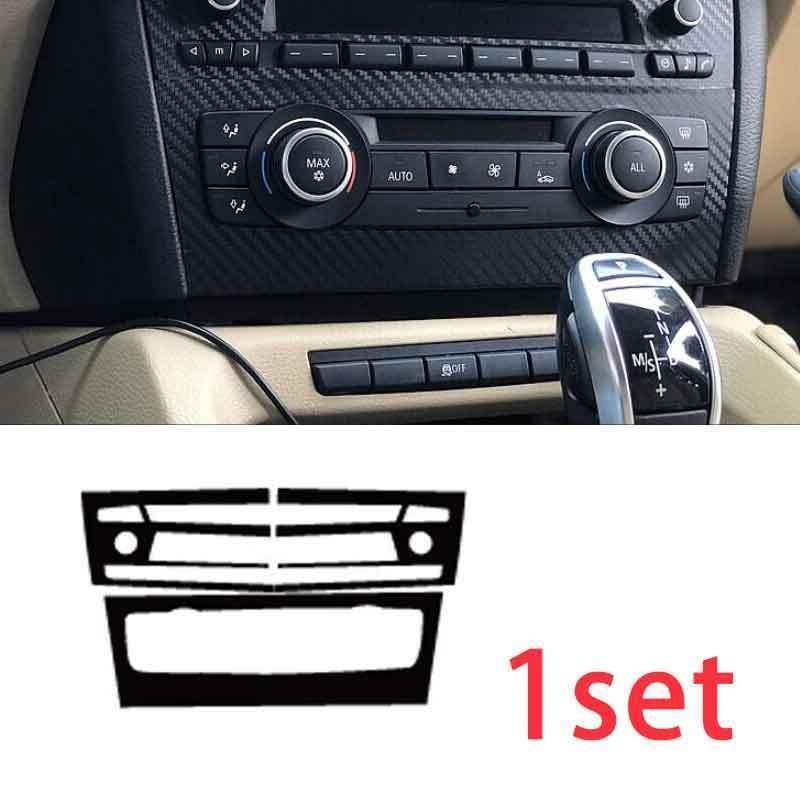 For BMW X1 E84 2012-15 Panel Trim Carbon Fiber Sticker Central Console CD Switch