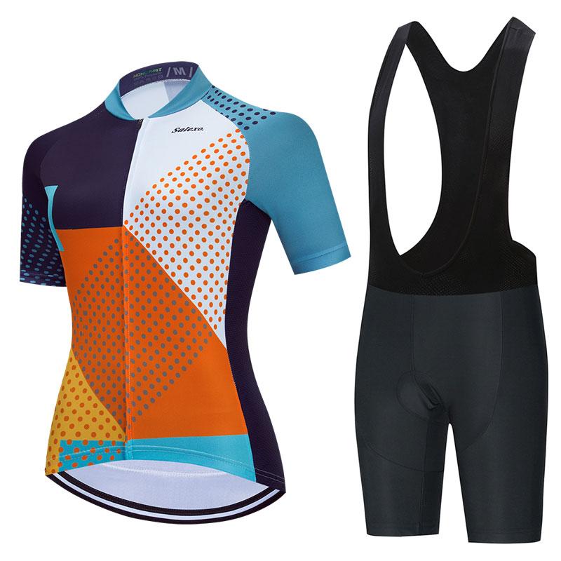 Women Sleeve Set Summer Maillot 19D Bib Shorts Bicycle Clothes Sportwear MTB Cycling Clothing 2026 Summer Breathable Cycling Suit Set