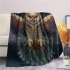 Winged Owl  Print Flannel Blanket, High Quality Comfortable for All Seasons, Home Decor, Warmth and Comfort