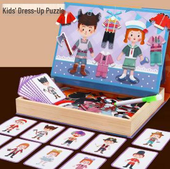 

Детская магнитная доска-пазл для переодевания - Развивающая игрушка