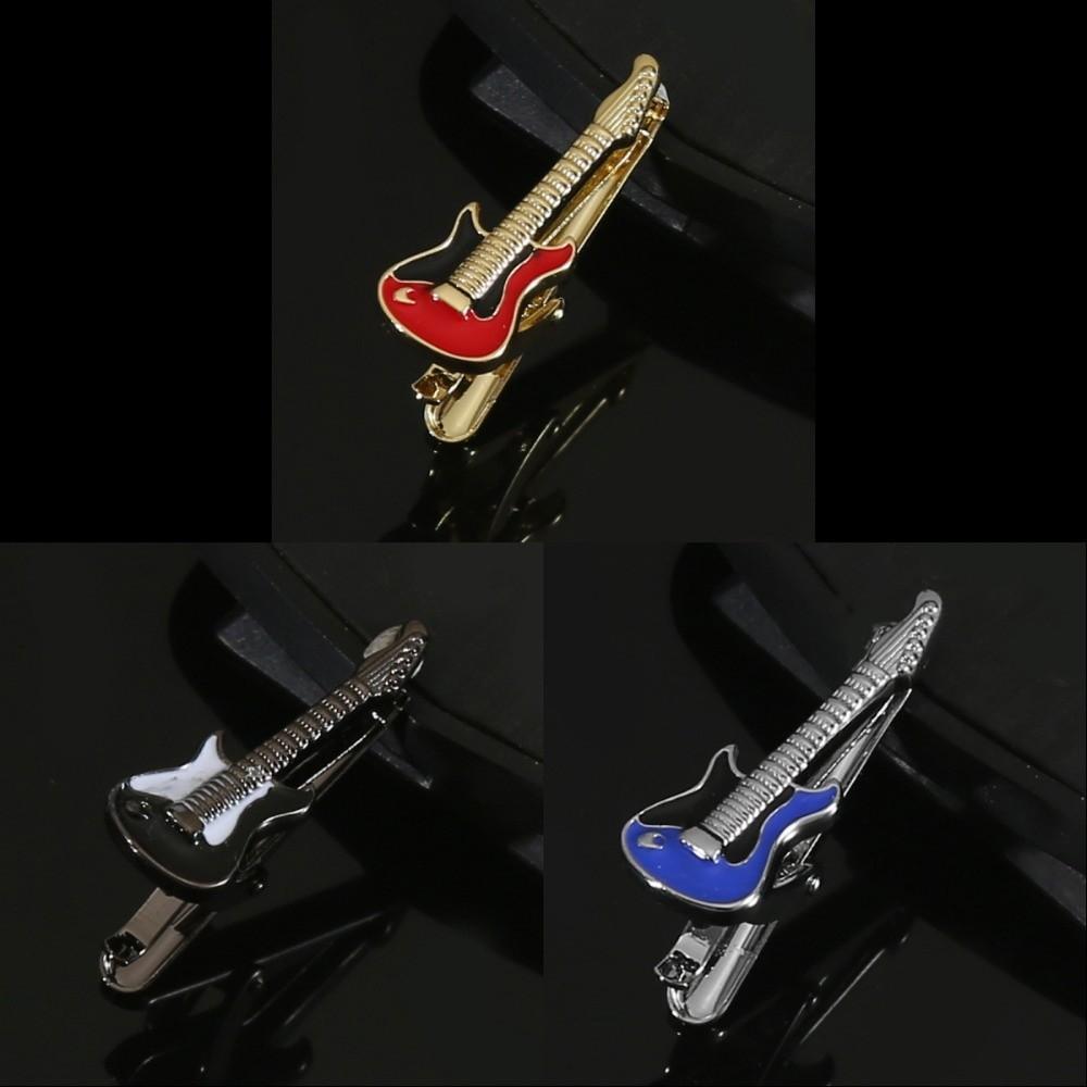 Punk Music SeriesTie Pin Instrument Necktie Buckle Fashion Guitar Tie Clip  Concert