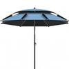 A1R 2025 Double Layer Fishing Umbrella: Large, Black Glue, Sun Protection, Windproof, Rainproof, Folding Design
