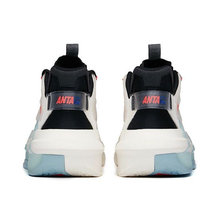 Anta Badass 3.0 Non-Slip Wear-Resistant Low-Top Basketball Shoes Men Basketball Shoes White Blue Red 112138081-2