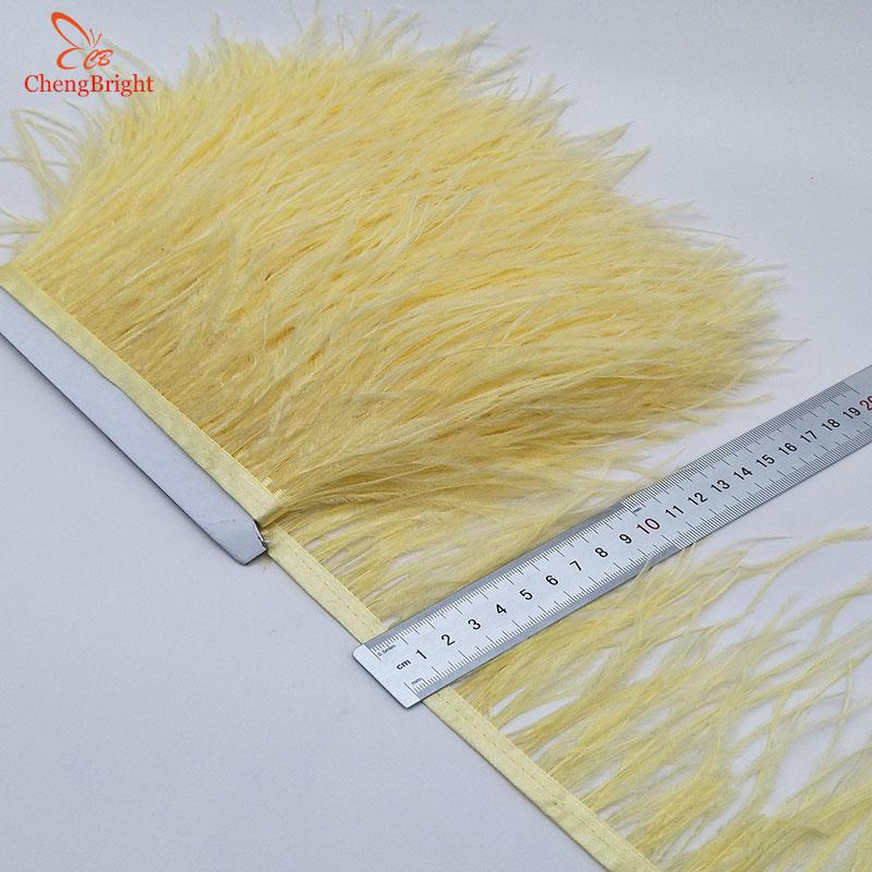 FeatherChengBright High Quality 10Yards Mint Green Ostrich Feather Ribbon Ostrich Feathers Trim Fringe Clothing Decoration