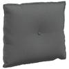 Back Cushion Dark Grey 60 X 19 X 50 Cm Fabric