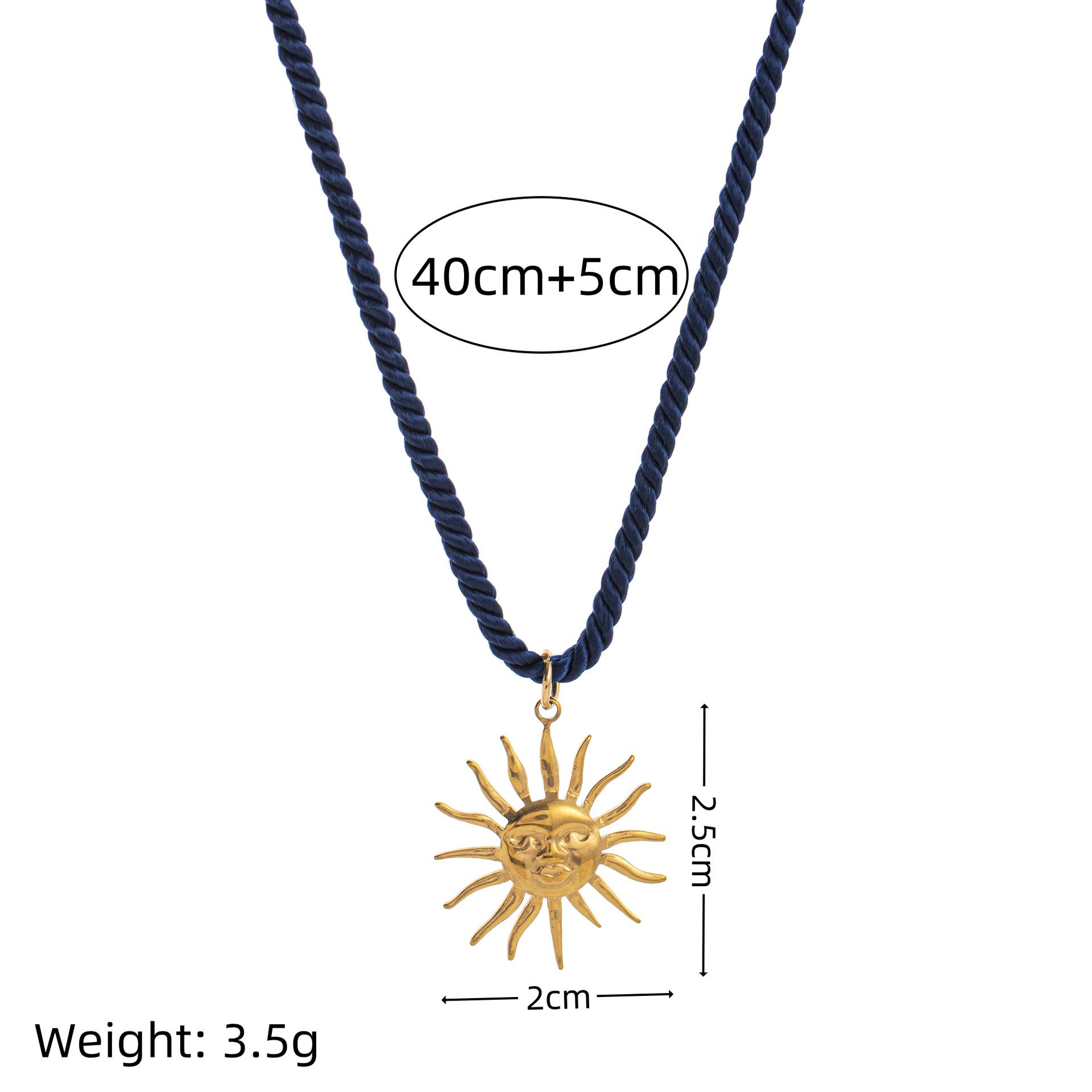 Beach Resort Abstract Seashell 18k Gold Square Titanium Rope Chain