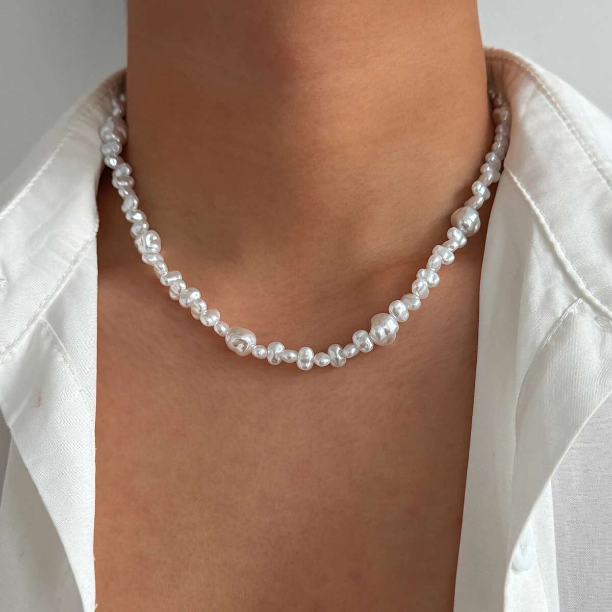 

PuRui Модное полубарочное колье-чокер с имитацией циркона для мужчин, темпераментное, роскошное, цепочка на ключицу, парный циркон, новый подарок 2025