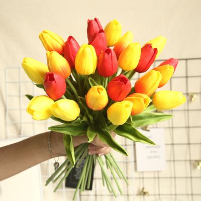 5 stücke/Bouquet Neue Silikon Tulpe Künstliche Blume Real Touch Gefälschte Blumenstrauß Für Hochzeit Dekoration Blumen Hause garen Decor