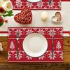 Autumn & Winter Imitation Linen Placemats: Heat-Resistant, Festive Decor for Christmas Parties