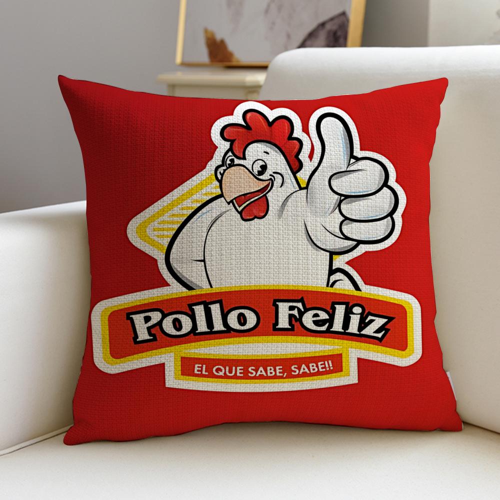 Spicy EEl Pollo LocoS Cushion Cover Breathable and skinfriendly linen pillowcase square removable and washable cushion