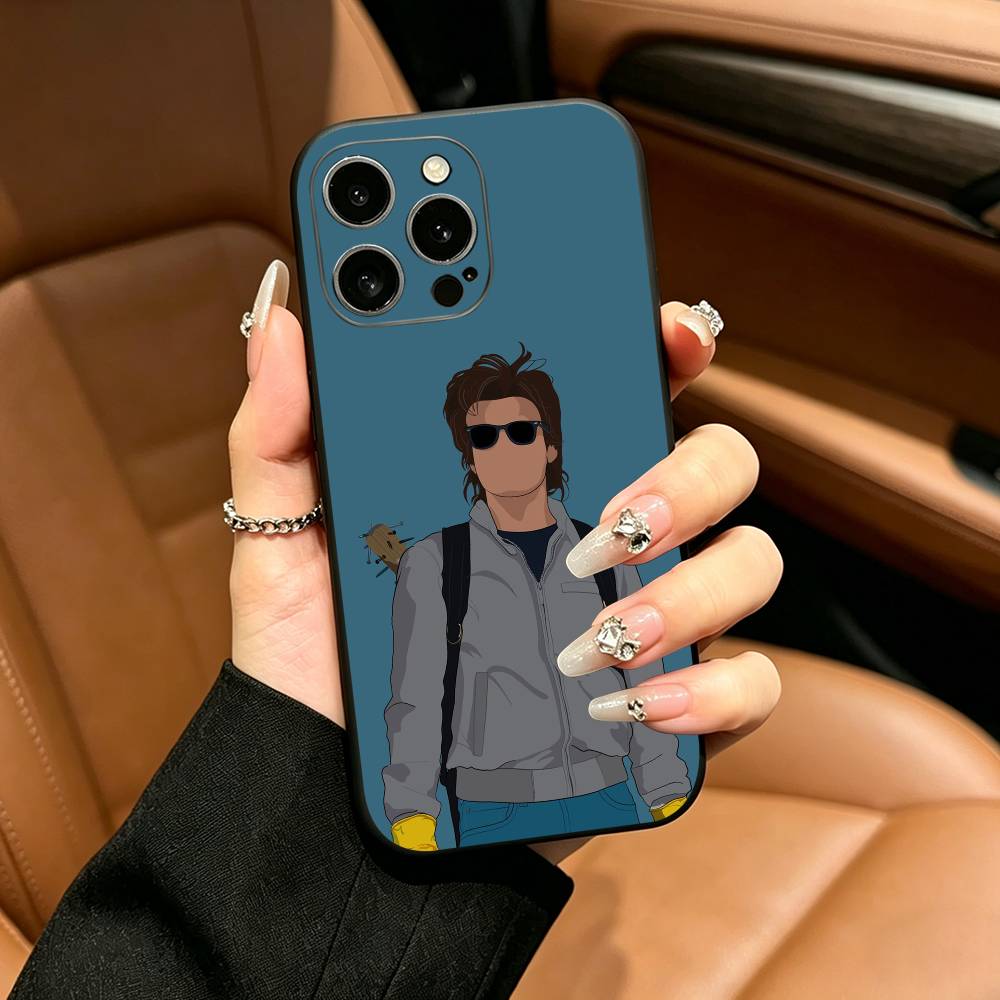 T-Trendy S-Steve H-Harrington Phone Case For iPhone 17,16,15,14,13,12,11 Pro Max,16Plus,XS Soft Black Cover