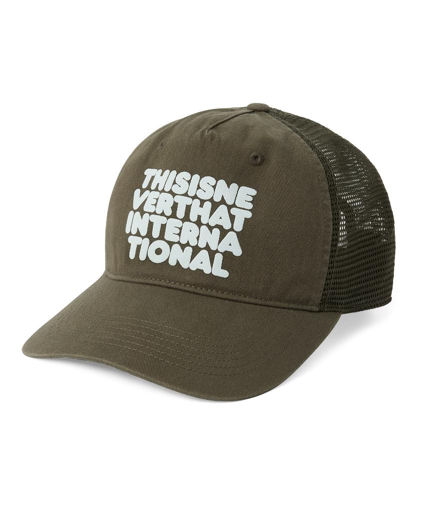 THISISNEVERTHAT Washed Trucker Cap Olive