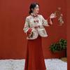 2025 New Year National Style Women's Skirt Set: High-End Autumn/Winter Cheongsam Outfit