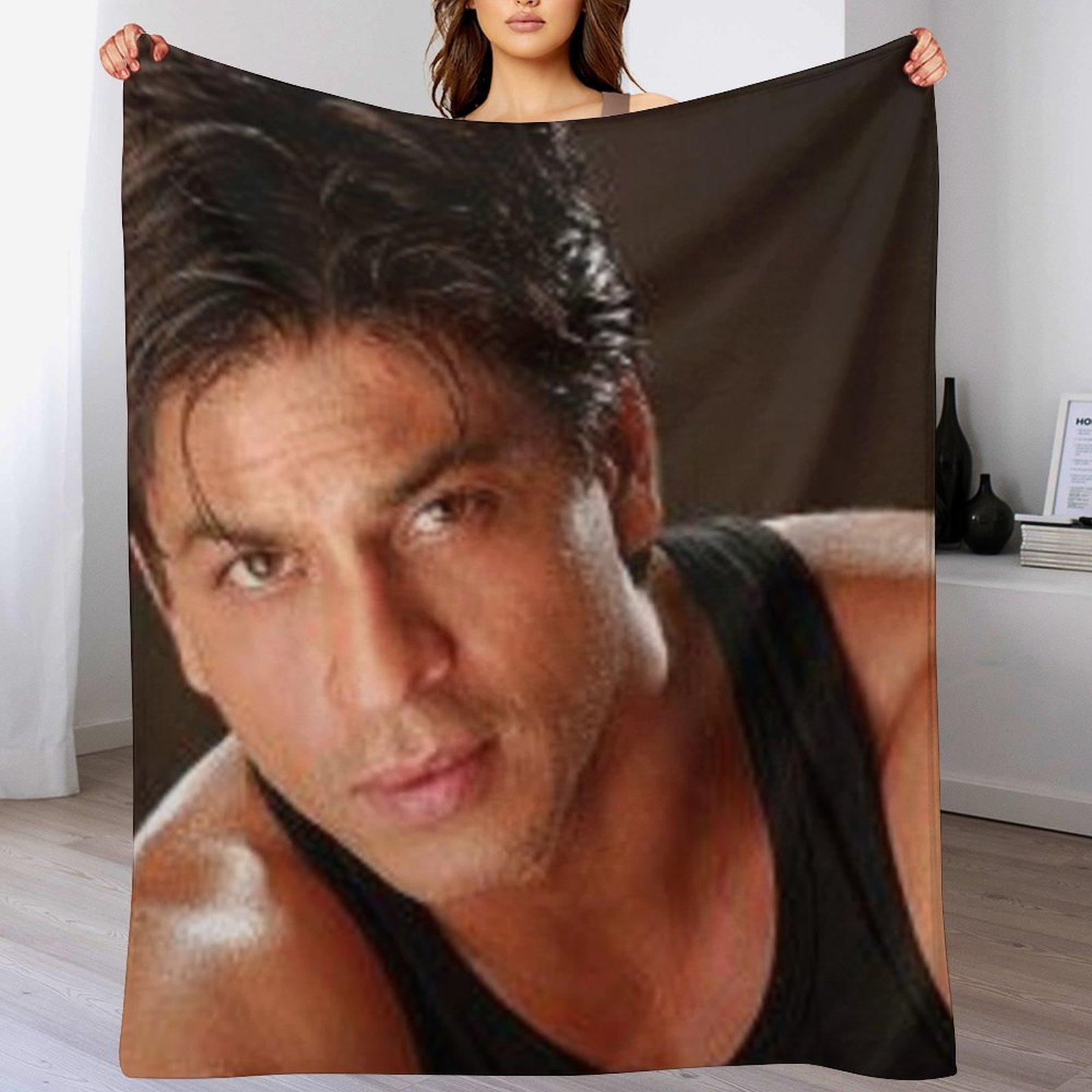 shahrukh khan Throw Blanket Reusable Durable Soft Blanket for All Seasons Size: 75*100cm, Weight: 230 GSM