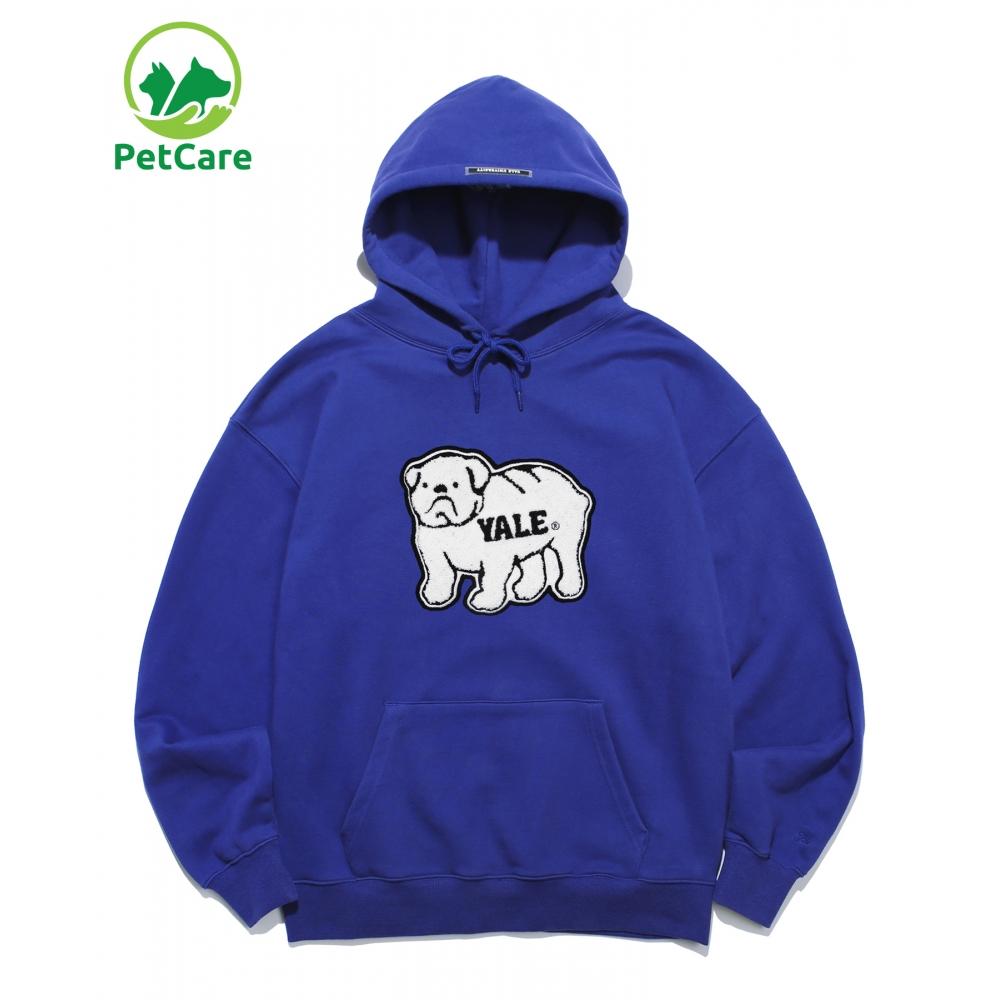 

YALE BOUCLE WHITE BULLDOGS HOODIE NAVY