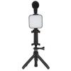 Smartphone Vlogging Kit Live Broadcast Phone Video Microphone Kit with Fill Light Tripod and Phone Holder