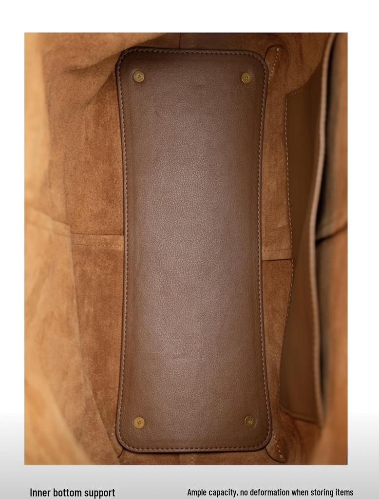 Songmont Yamashita Arimatsu Suede Tote: Large Capacity, Versatile Commuting Crossbody Shoulder Bag