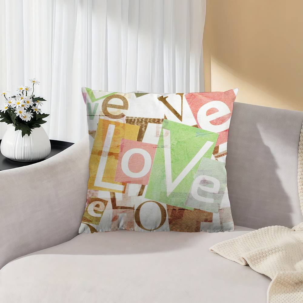 Love Fashion Pillowcase Toon Gift Cushion Cover Bedroom Home Sofa Chair Seat Decor Pillow Case