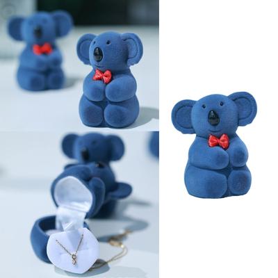 Liebliche Tierbeflockung Schmuckaufbewahrungsbox für Ringe Multifunktionale Aufbewahrungskassette mit kreativen Designs Organisation