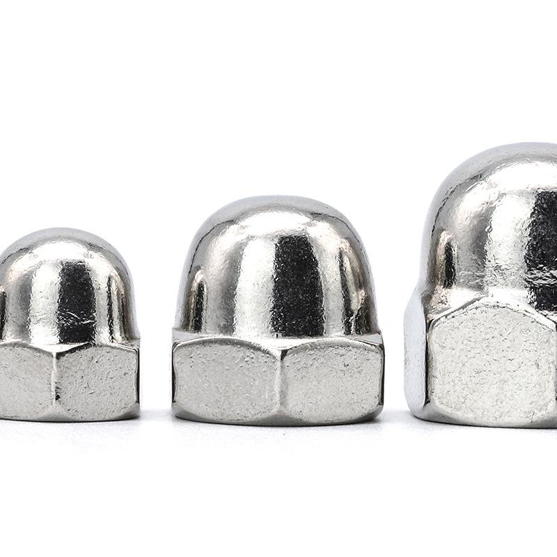 304 Stainless Steel Hexagonal Cap Nut Set, Mixed DIN1587, Boxed