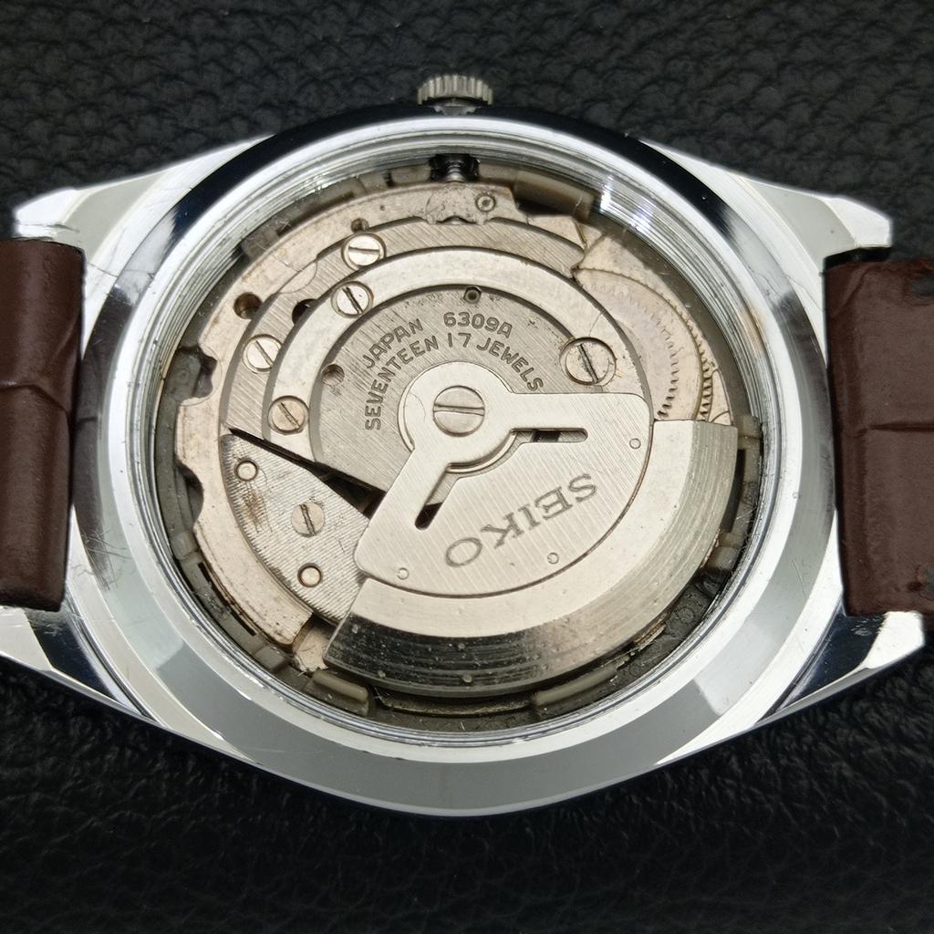 JAPAN VINTAGE REFURBISHED SEIKO 5 AUTOMATIC 6309A MENS SILVER WATCH a442892-1