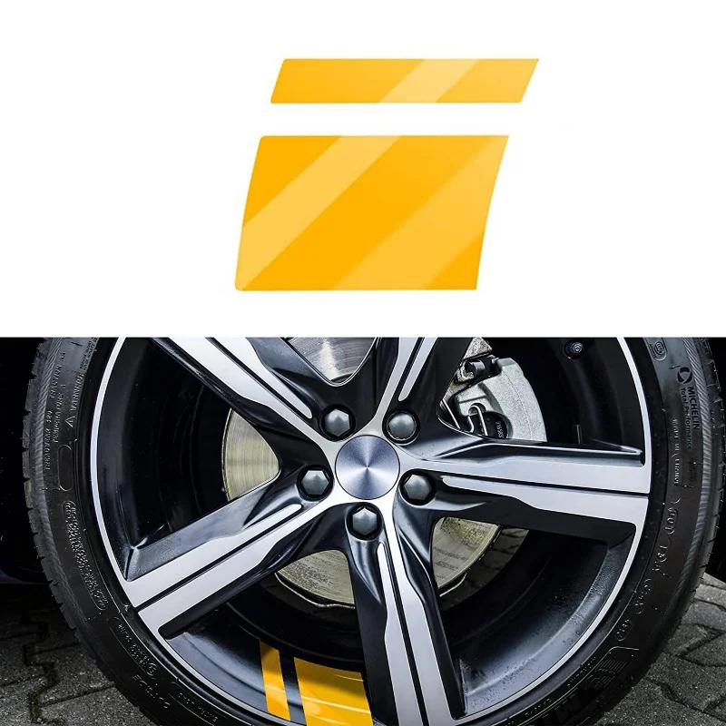 1/4pcs Car Sticker Reflective Car Wheel Rim Vinyl Warning Sticker Mark Stripe Racing Wheel Hub Decals for Decorative Car Sticker