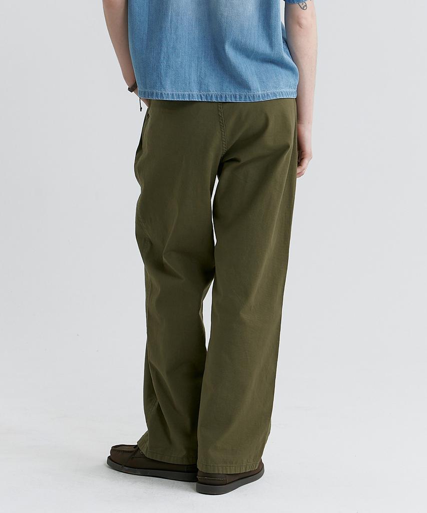 MAGOODGAN Patro 4814 Linen-Like Double-Pleat Wide-Fit Khaki Pants