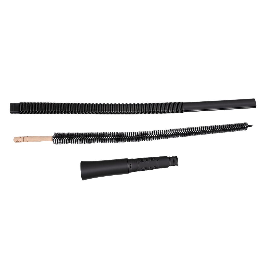 Dryer Vent Cleaner Kit Flexible Vacuum Hose Attachment and Long Lint Brush for Deep Cleaning Black