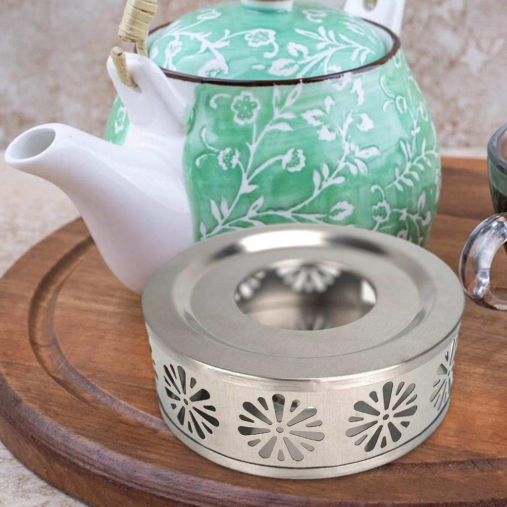 Stain Steel Tea Warmer Holder Teapot Household Heater Bracket Home Heating Base Coffee Mugs Cast Iron Portable Easy To Take